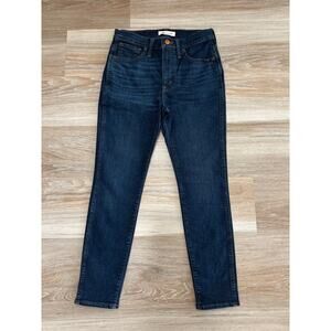 Madewell | 10" High Rise Skinny Ankle Dark Wash Denim size 27P